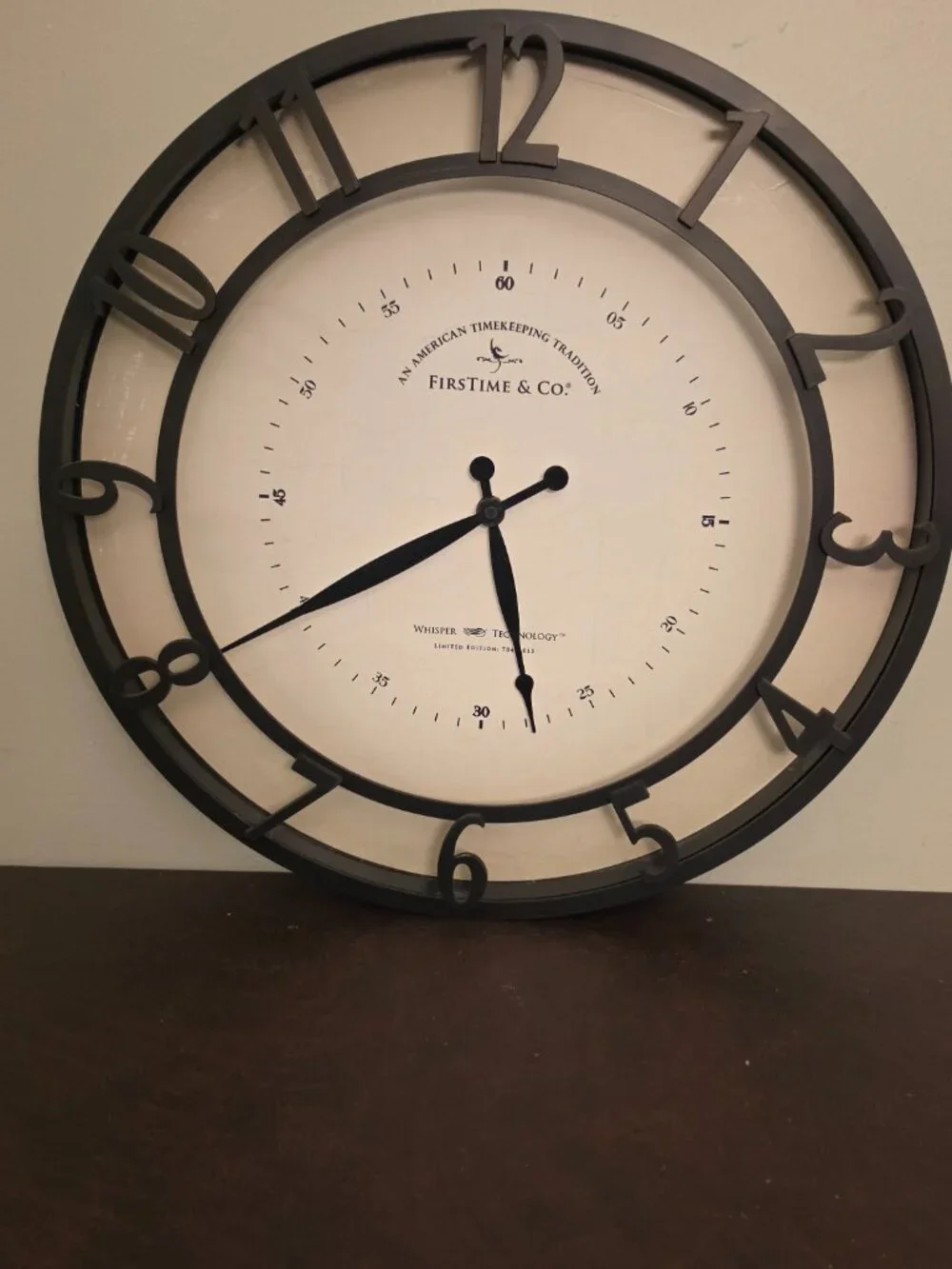 The First Time & Co. Kensington Whisper Wall Clock (preowned)